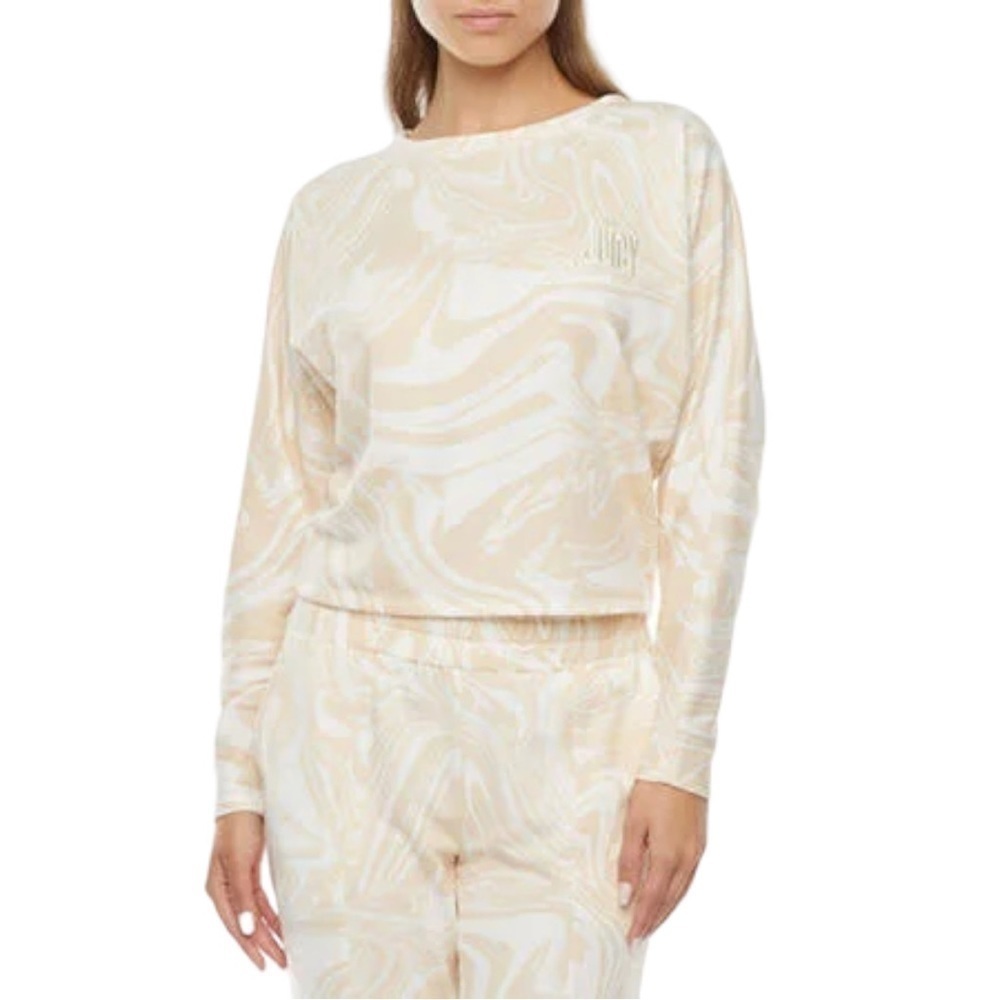 Juicy Couture Beige Fleece Boat Neck Long Sleeve Sweatshirt US 2X